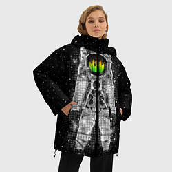 Куртка зимняя женская Музыкальный космонавт, цвет: 3D-светло-серый — фото 2