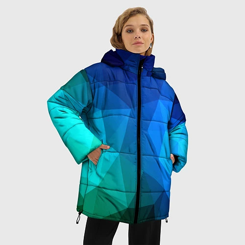 Женская зимняя куртка Fight Polygon / 3D-Черный – фото 3