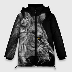Куртка зимняя женская Оскал льва, цвет: 3D-черный