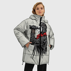 Куртка зимняя женская Панда танкист, цвет: 3D-черный — фото 2