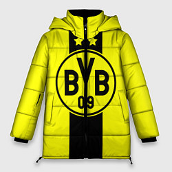Куртка зимняя женская BVB FC: Yellow line, цвет: 3D-черный