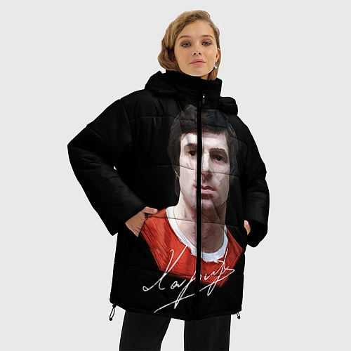 Женская зимняя куртка Харламов / 3D-Черный – фото 3