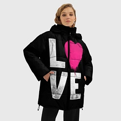 Куртка зимняя женская Love Heart, цвет: 3D-светло-серый — фото 2