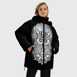 Куртка зимняя женская Королевская сова, цвет: 3D-черный — фото 2