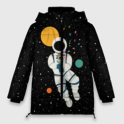 Куртка зимняя женская Космический романтик, цвет: 3D-красный