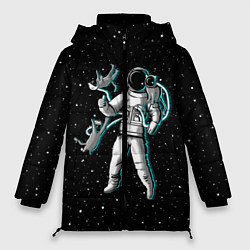 Женская зимняя куртка Космонавт с котами
