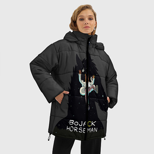 Женская зимняя куртка Bojack Horseman / 3D-Черный – фото 3