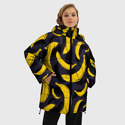 Куртка зимняя женская Бананы, цвет: 3D-черный — фото 2