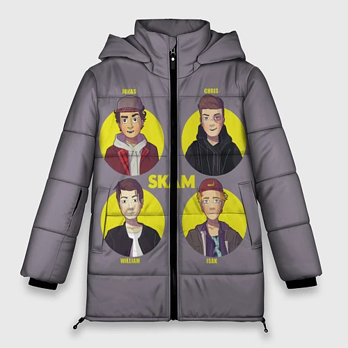 Женская зимняя куртка Skam Faces / 3D-Светло-серый – фото 1