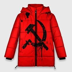 Куртка зимняя женская Серп и молот, цвет: 3D-черный