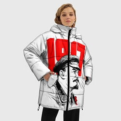 Куртка зимняя женская Ленин 1917, цвет: 3D-светло-серый — фото 2