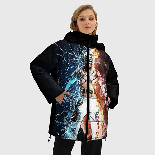Женская зимняя куртка Рей Мистерио / 3D-Черный – фото 3