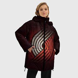 Куртка зимняя женская NBA: Portland Trail Blazers, цвет: 3D-черный — фото 2
