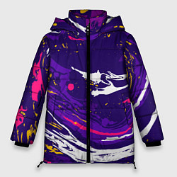 Куртка зимняя женская Фиолетовый акрил, цвет: 3D-светло-серый