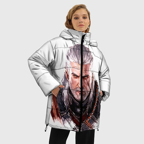 Женская зимняя куртка Геральт / 3D-Черный – фото 3