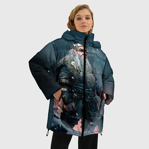 Женская зимняя куртка Witcher gwent 7 / 3D-Черный – фото 3