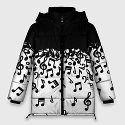 Куртка зимняя женская Поглощение музыкой, цвет: 3D-светло-серый