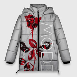 Куртка зимняя женская Depeche Mode: Red Rose, цвет: 3D-красный