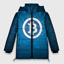 Куртка зимняя женская Bitcoin Blue, цвет: 3D-красный