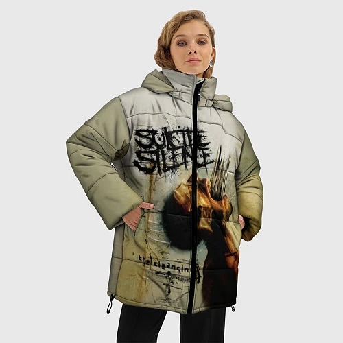 Женская зимняя куртка Suicide Silence: The cleansing / 3D-Красный – фото 3