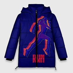 Куртка зимняя женская Спортивный бег!, цвет: 3D-черный