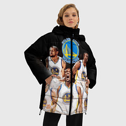 Куртка зимняя женская Golden State Warriors 5, цвет: 3D-черный — фото 2