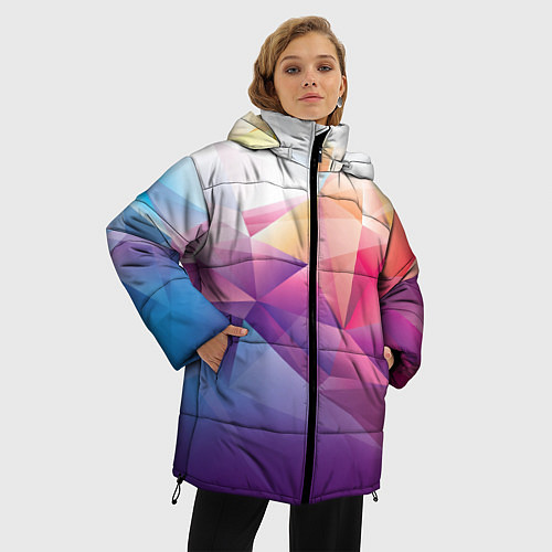 Женская зимняя куртка Абстракция / 3D-Черный – фото 3