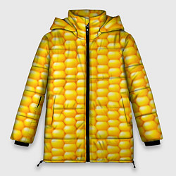 Куртка зимняя женская Сладкая вареная кукуруза, цвет: 3D-красный