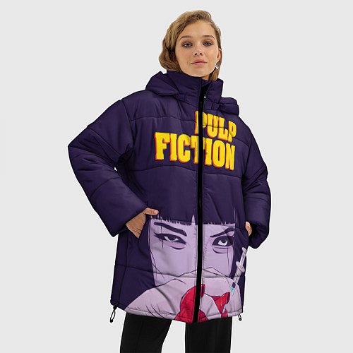 Женская зимняя куртка Pulp Fiction: Dope Heart / 3D-Черный – фото 3