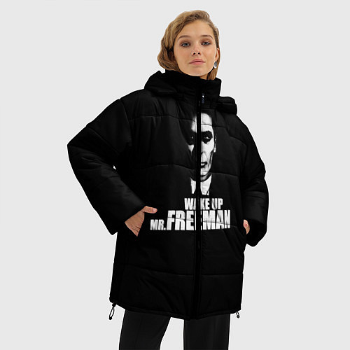 Женская зимняя куртка Wake up Mr. Freeman / 3D-Черный – фото 3