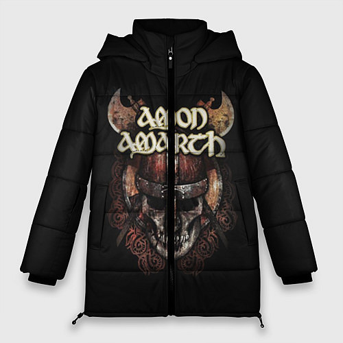Женская зимняя куртка Amon Amarth: Death Viking / 3D-Красный – фото 1