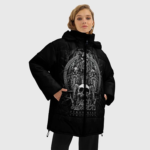 Женская зимняя куртка Amon Amarth: Deity / 3D-Черный – фото 3