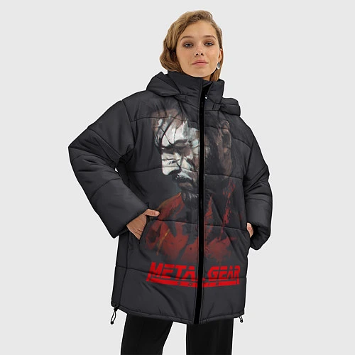 Женская зимняя куртка Metal Gear Solid / 3D-Черный – фото 3