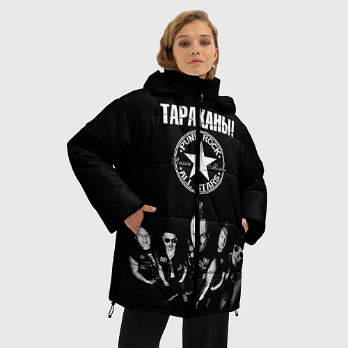 Женская зимняя куртка Тараканы / 3D-Черный – фото 3