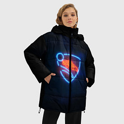 Куртка зимняя женская Rocket League, цвет: 3D-светло-серый — фото 2