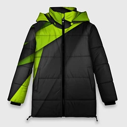 Куртка зимняя женская Спортивная геометрия 6, цвет: 3D-черный