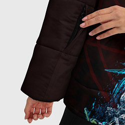 Куртка зимняя женская Орел группа Slipknot, цвет: 3D-светло-серый — фото 2