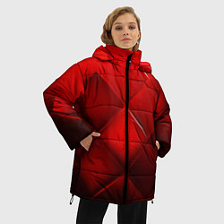Куртка зимняя женская Red squares, цвет: 3D-красный — фото 2
