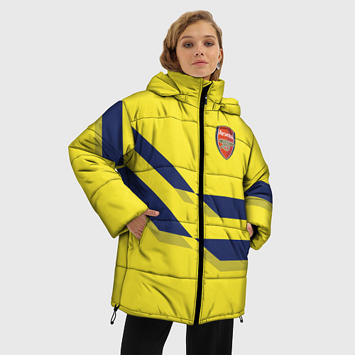 Женская зимняя куртка Arsenal FC: Yellow style / 3D-Черный – фото 3