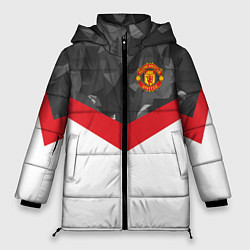 Куртка зимняя женская Man United FC: Grey Polygons, цвет: 3D-черный