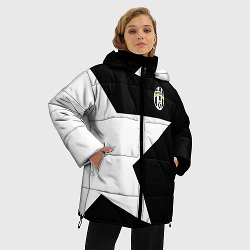 Женская зимняя куртка FC Juventus: Star / 3D-Черный – фото 3