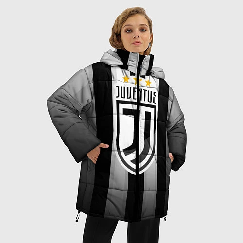 Женская зимняя куртка Juventus FC: New logo / 3D-Черный – фото 3