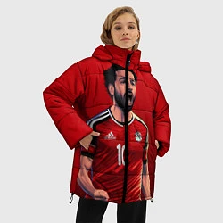 Куртка зимняя женская Мохамед Салах, цвет: 3D-красный — фото 2