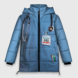 Куртка зимняя женская Костюм врача, цвет: 3D-черный