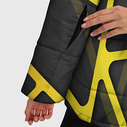 Куртка зимняя женская Желтая сетка, цвет: 3D-черный — фото 2