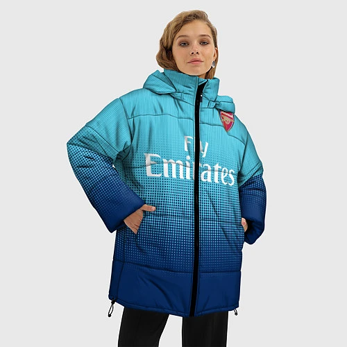 Женская зимняя куртка Arsenal FC: Blue Away 17/18 / 3D-Черный – фото 3