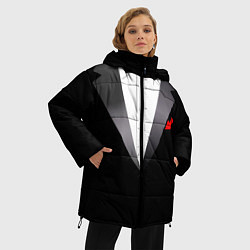 Куртка зимняя женская Смокинг мистера, цвет: 3D-красный — фото 2