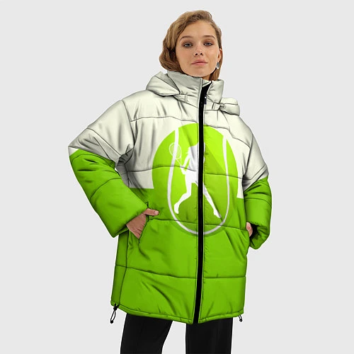 Женская зимняя куртка Символ теннисиста / 3D-Красный – фото 3