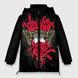 Куртка зимняя женская Горгона Медуза, цвет: 3D-красный