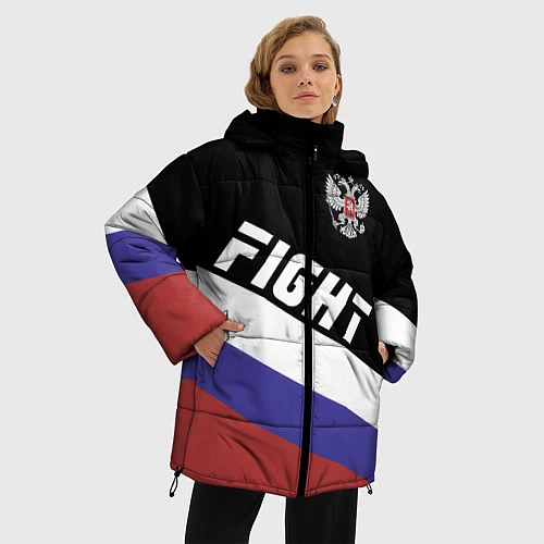 Женская зимняя куртка Fight Russia / 3D-Черный – фото 3